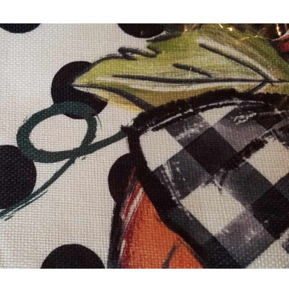 Pumpkin Decorative Pillow Cover Thanksgiving Farmhouse Cottage Fall Decor Plaid - Picture 7 of 7